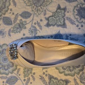 David's Bridal Women's Ivory Embellished Shoe